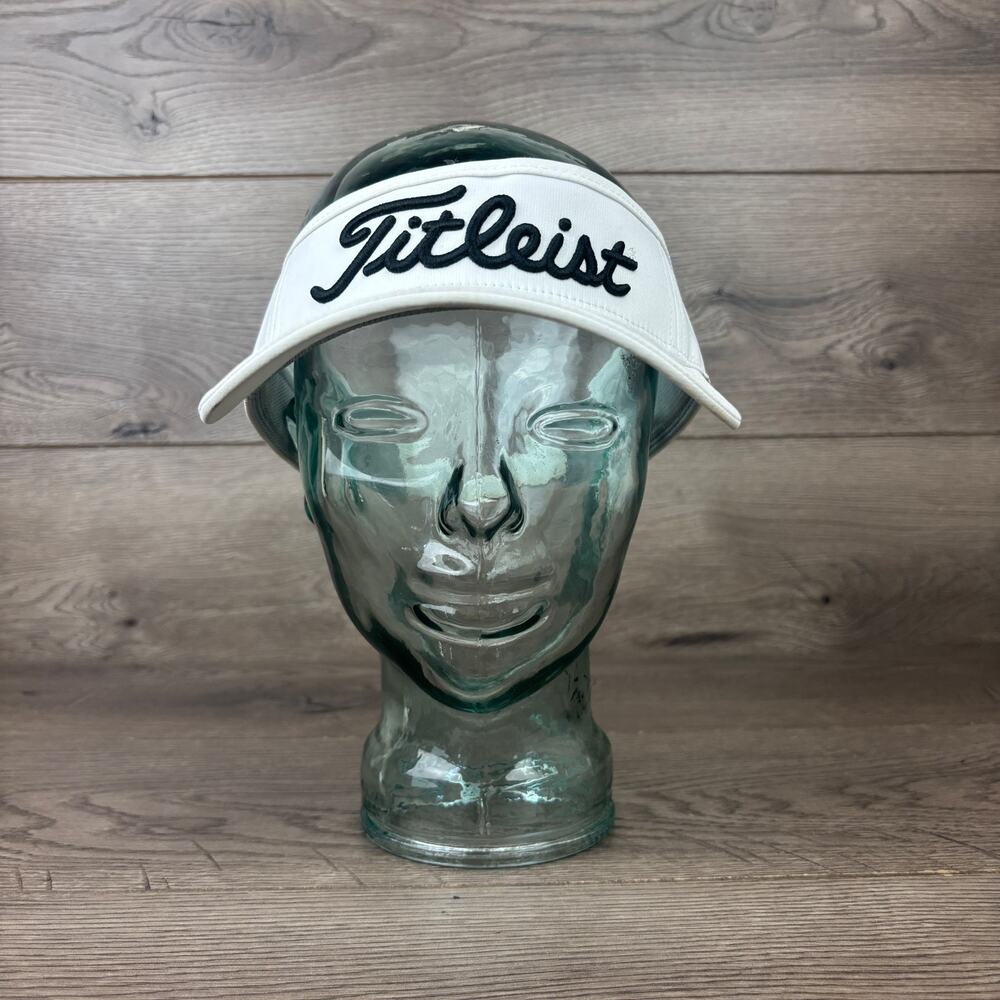 Titleist FJ PRO V1 Golf Visor Hat Unisex OS White Strap Back Embroidered Cap